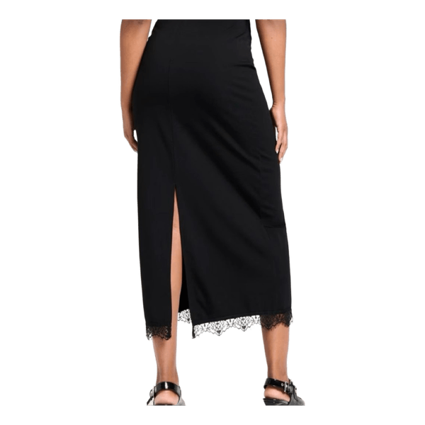 Black midi skirt