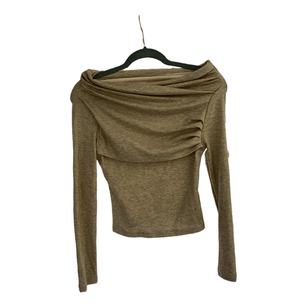 Beige langærmet top