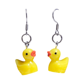 Keltaiset ankka-korvakorut