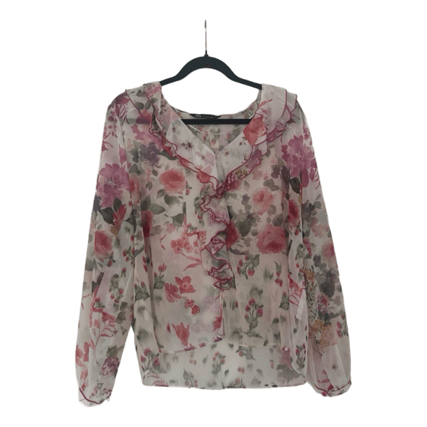 Zara blomstret bluse