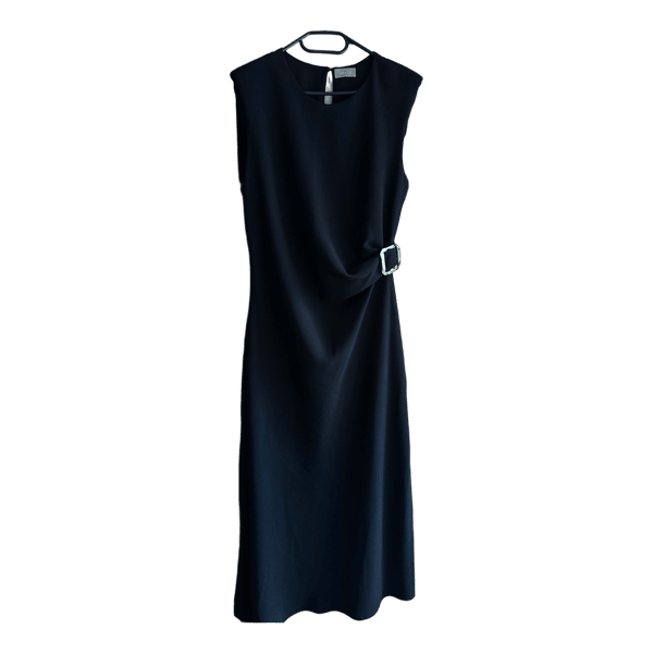Black midi dress