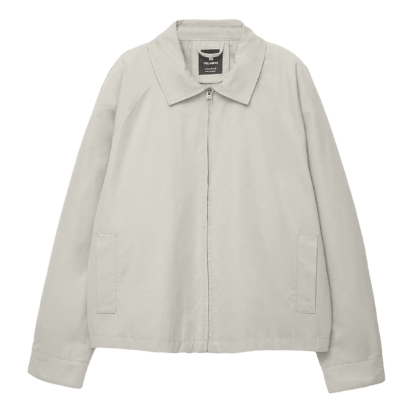Lysegrå jakke fra Pull&Bear
