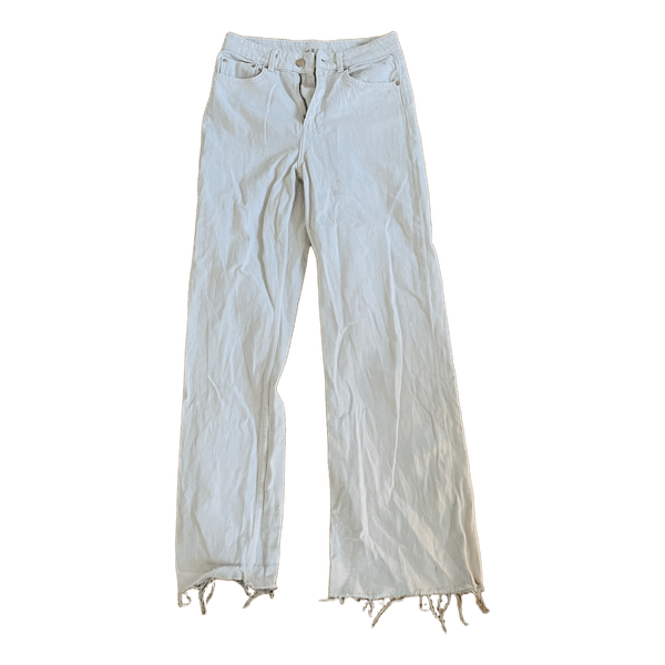 Hvide wide leg jeans