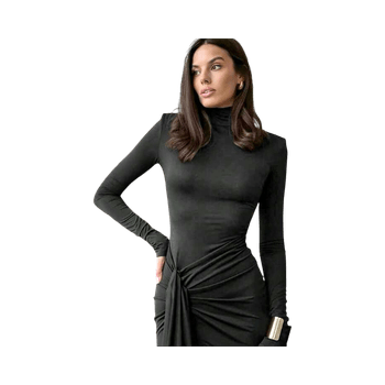 Black long sleeve bodycon dress