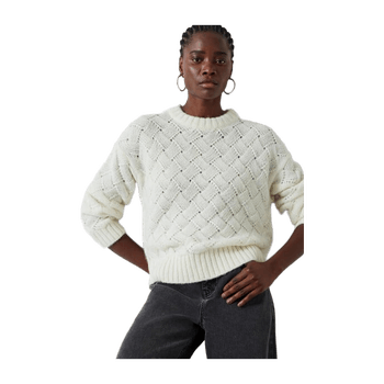 White Emmy O-Neck Knit