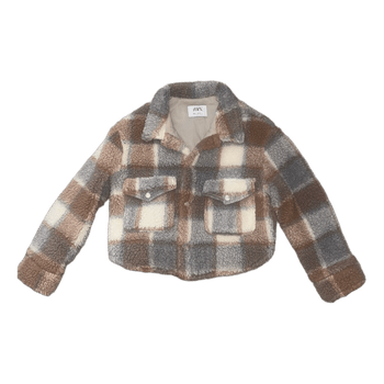 Zara plaid fleece jacket