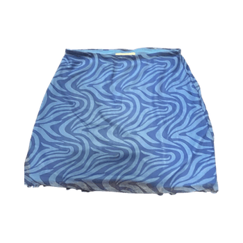 Sinsay blue patterned mini skirt