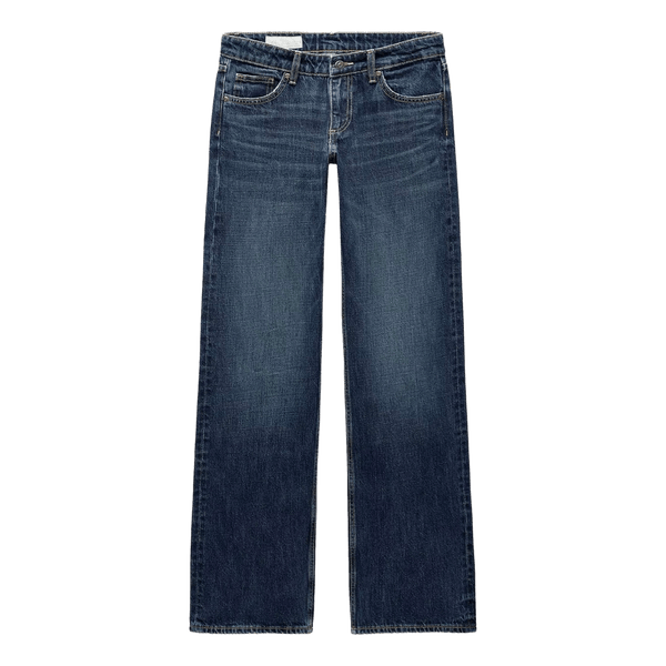 Blå straight leg jeans low rise