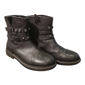 Black Leather Ankle Boots "Geox"