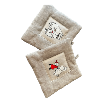 Moomin linen pot holders