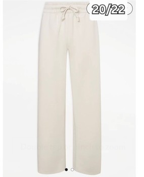 Cream wide leg trousers