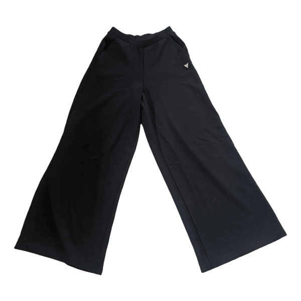 Black wide leg trousers