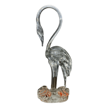 Clear glass swan figurine vintage