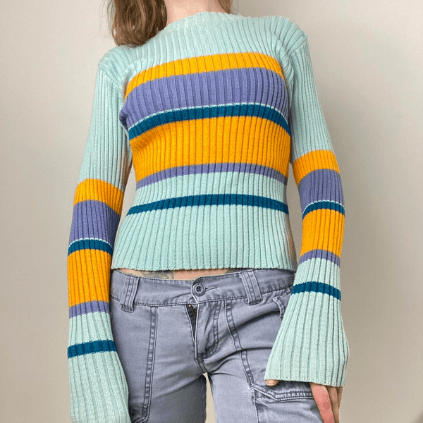 90s striped sweater