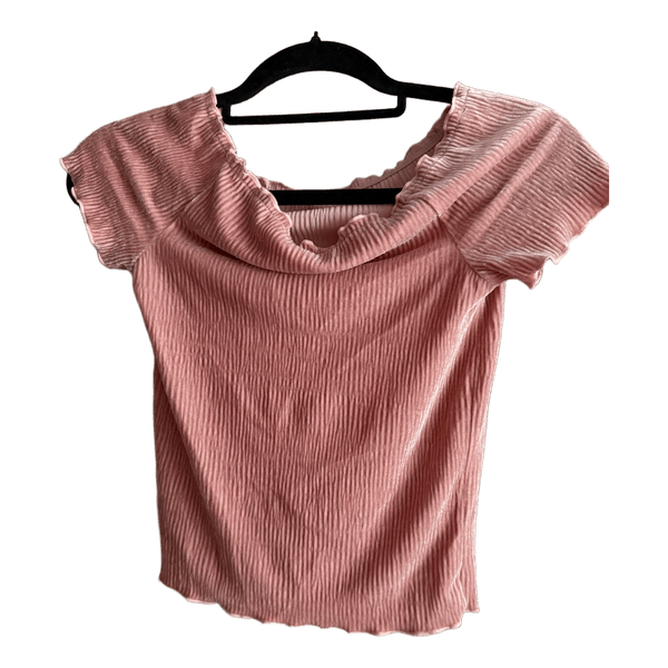 Pink off-the-shoulder top