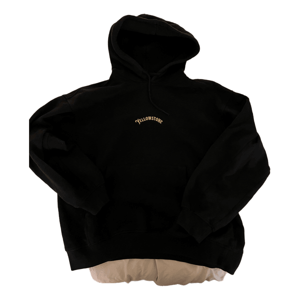 Black Yellowstone graphic hoodie