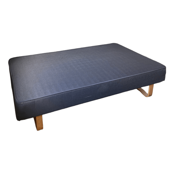 Grey bed with legs