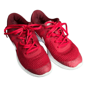 Red Nike sports shoes