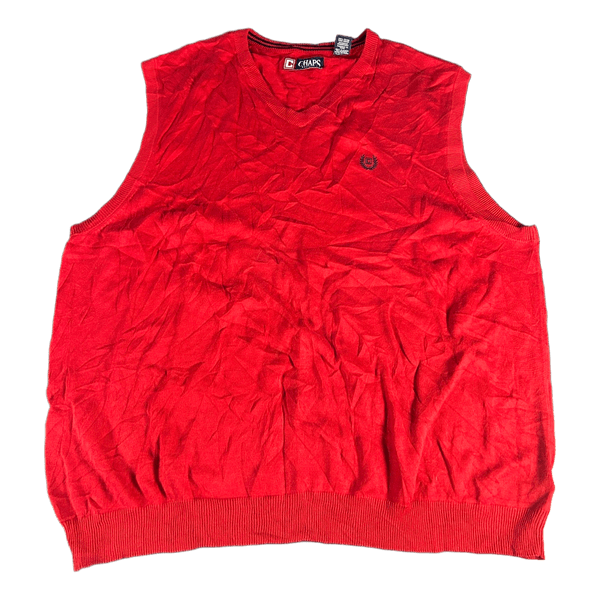 Punainen Chaps neuleliivi (XXL) – 100 % puuvillaa