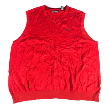 Punainen Chaps neuleliivi (XXL) – 100 % puuvillaa