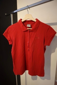 Red Nike polo shirt