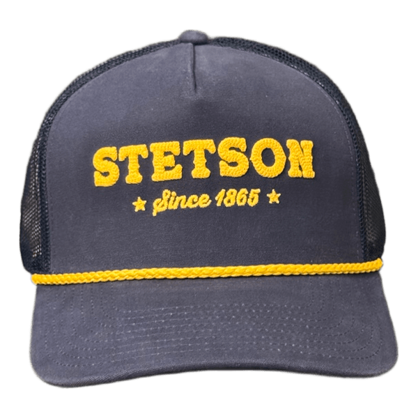 Stetson blue trucker hat