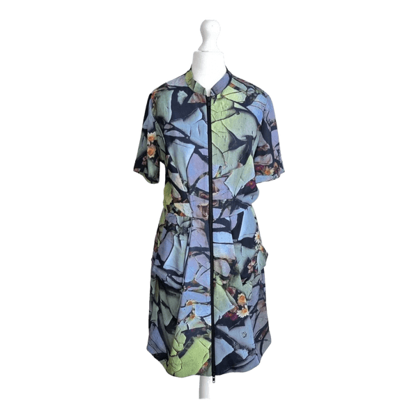 Floral print zip dress