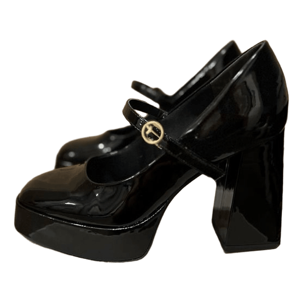 Tamaris black patent heels