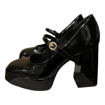 Tamaris black patent heels