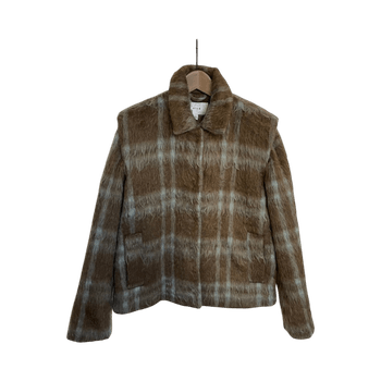 Vila Checked fuzzy jacket