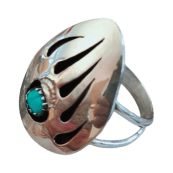 Navajo hopea sormus Turkoosi 