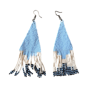 Beaded fringe earrings