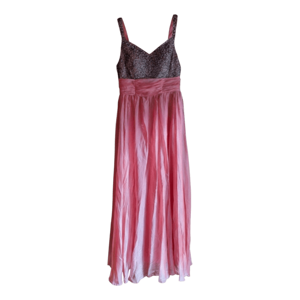 Pink sequin maxi dress