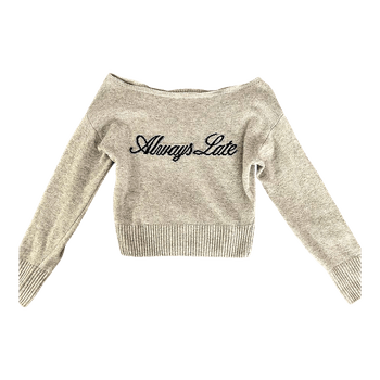 Always Late graphic sweater