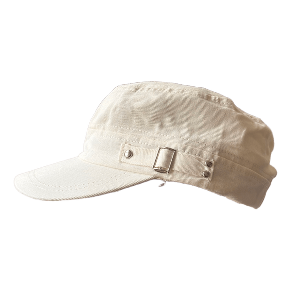 Hvid flat cap