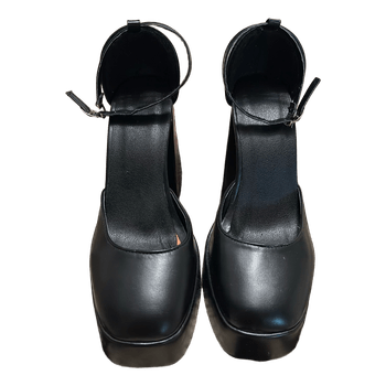 Black platform block heels (Bratz heels)