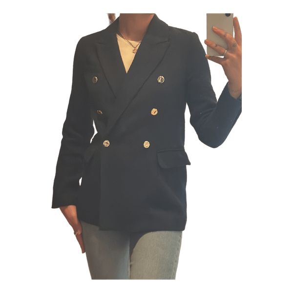 Sinsay navy double-breasted blazer
