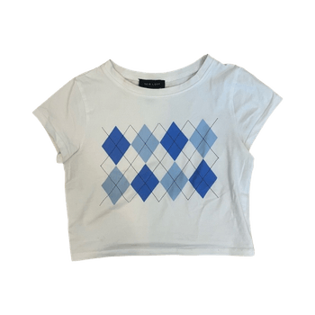 print crop tee