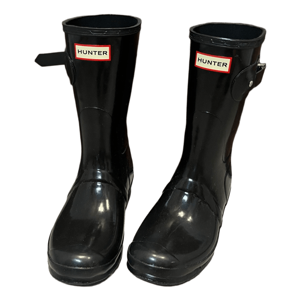 Black gloss rain/wellington boots size 40/41