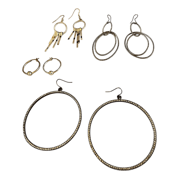 four pairs of earrings