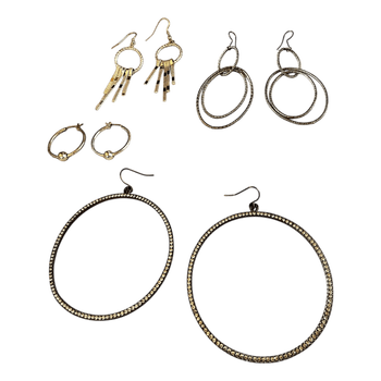 four pairs of earrings
