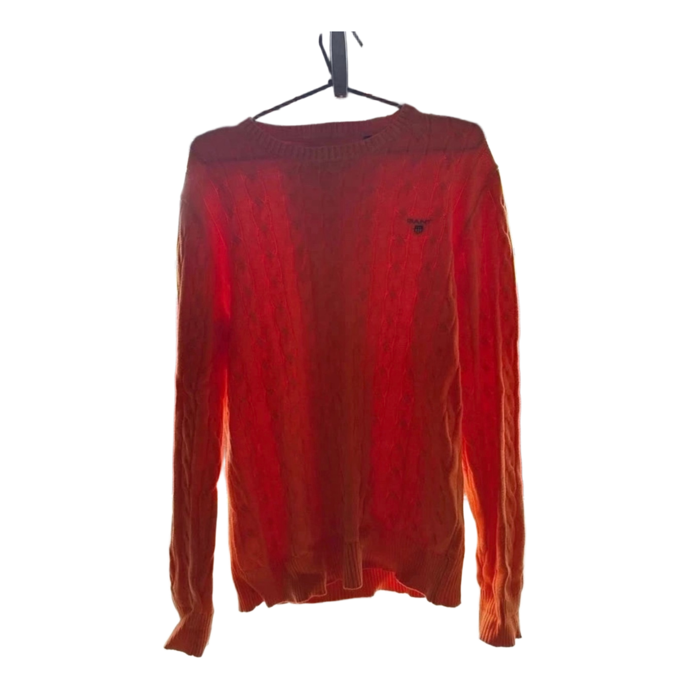 GANT Gant orange kabelstrikket trøje, Størrelse M — Secondhand ...