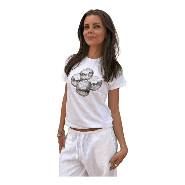 Hvid babytee med print