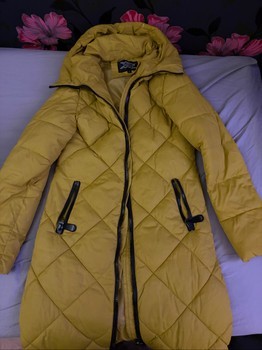 Yellow quilted jacket