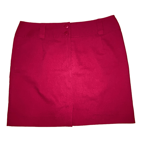 Red mini skirt