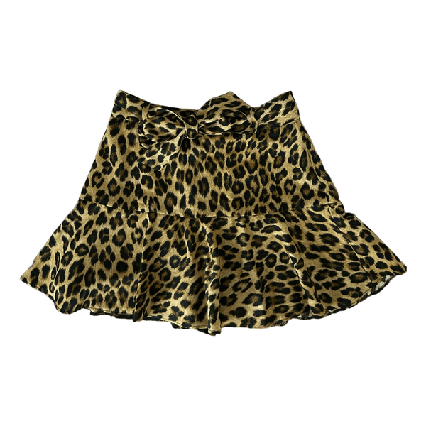 Leopard print mini skirt