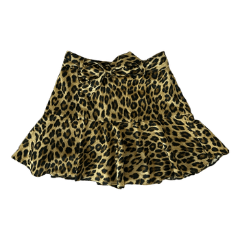 Leopard print mini skirt