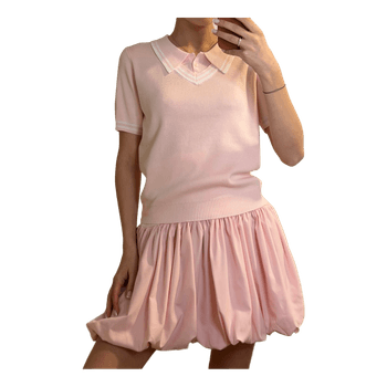 Baby pink komplekt with balloon skirt