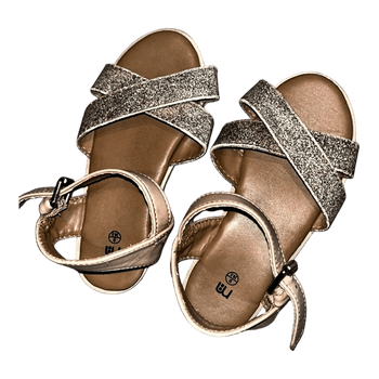 Gold glitter sandals
