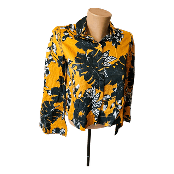 Mango floral cotton shirt